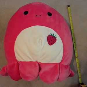 Squishmallow 15-inch Veronica the pink Octopus with strawberry